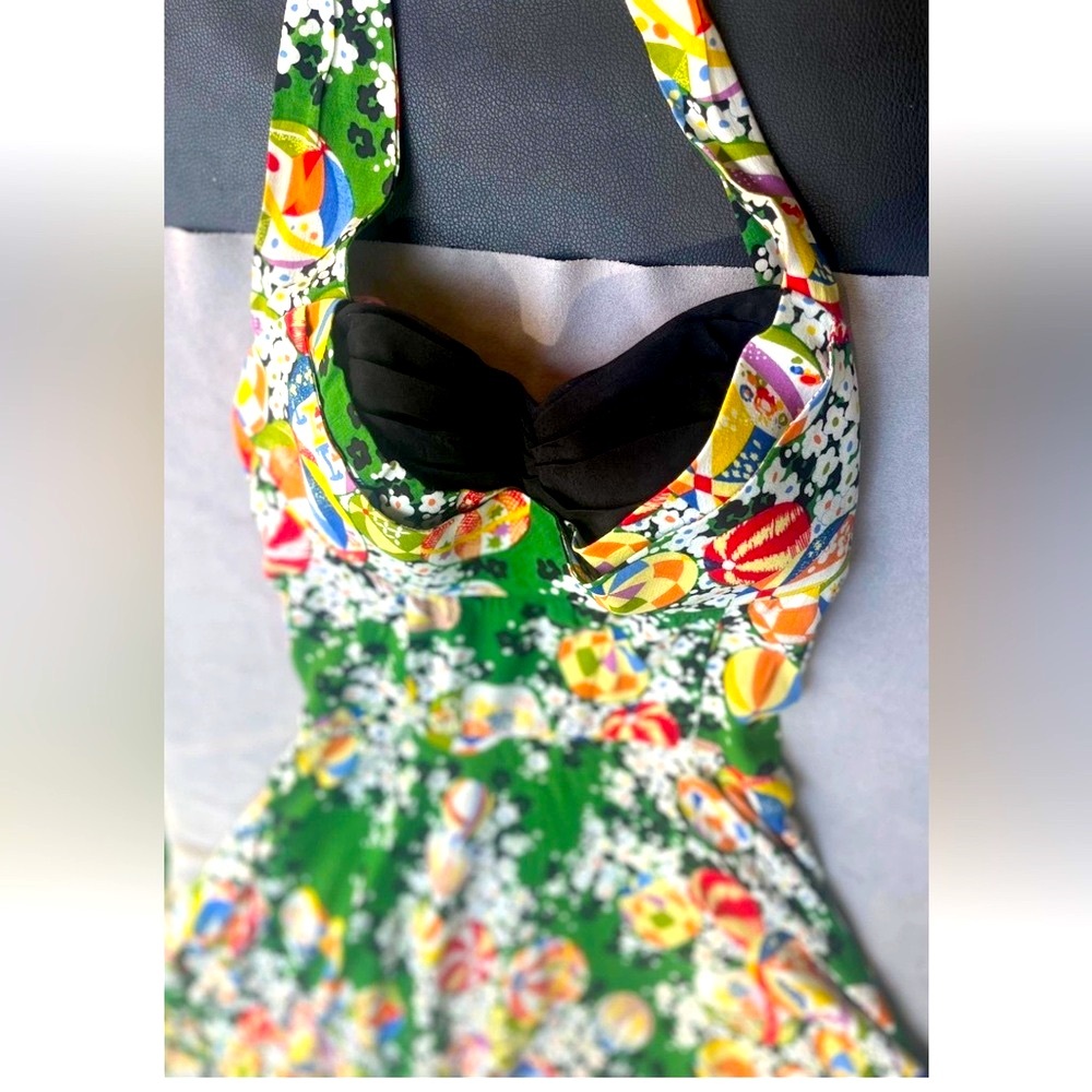 Vintage Trashy Diva Retro Dress Pin Up Summer Beach Rare Candice Gwinn Size 4 - Picture 7 of 7